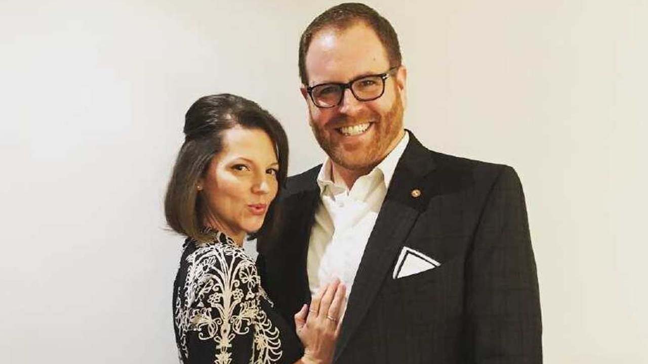 Josh Gates and Hallie Gnatovich married