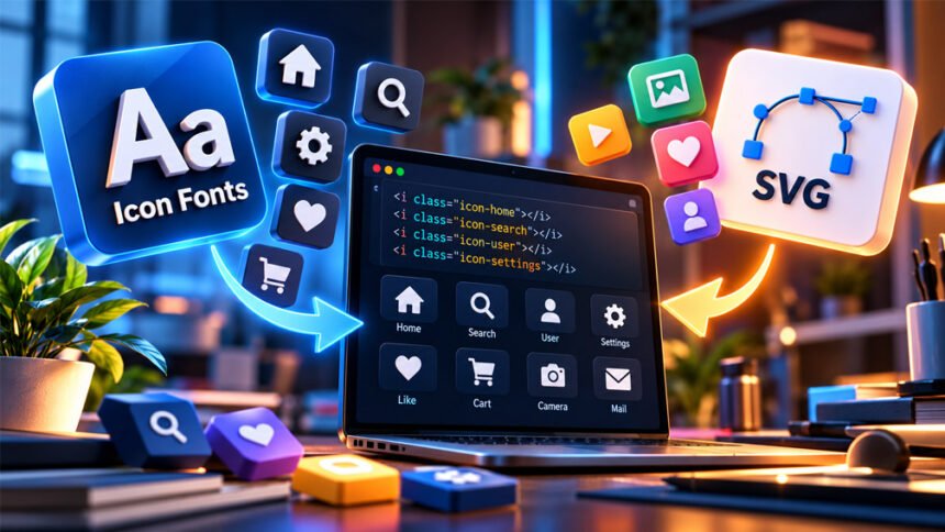 Icon Fonts Guide: How They Work, Uses, Benefits, and Limitations